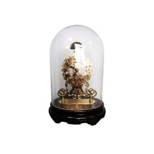 Living Room European Style Bell Metal Movement Swing Glass Round Cover Mechanical Clock